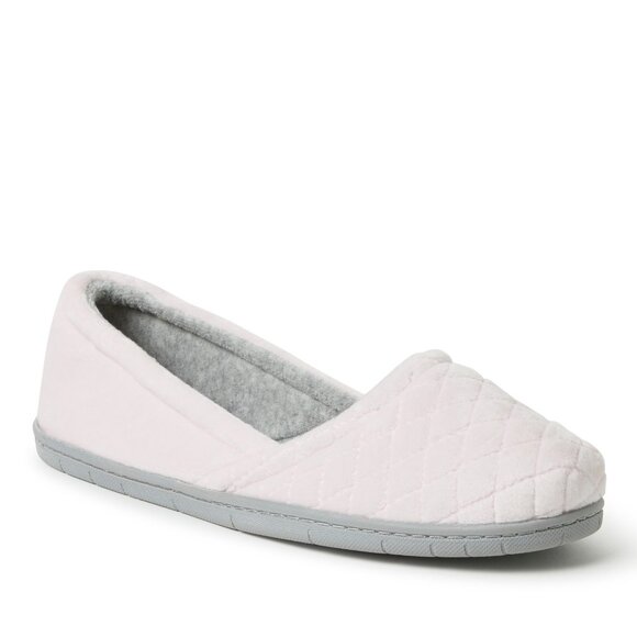 Dearfoams Women's Katie Microfiber Velour Espadrille House Slipper Pink  M (7-8) - Picture 1 of 4